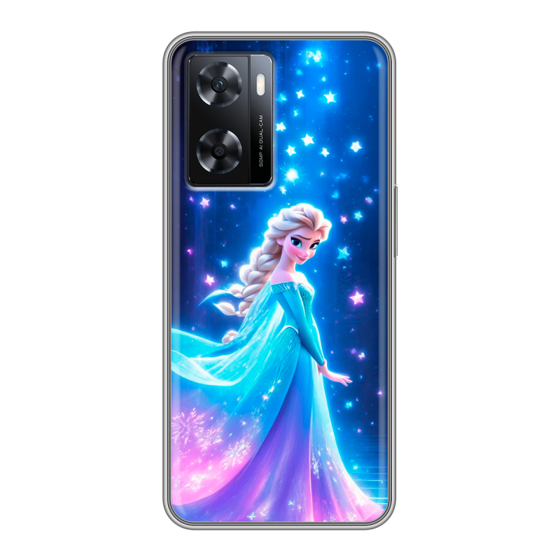 Силиконовый противоударный чехол на OPPO A57s с принтом Холодное сердце Frozen Силиконовый противоударный чехол на OPPO A57s с принтом Холодное сердце Frozen