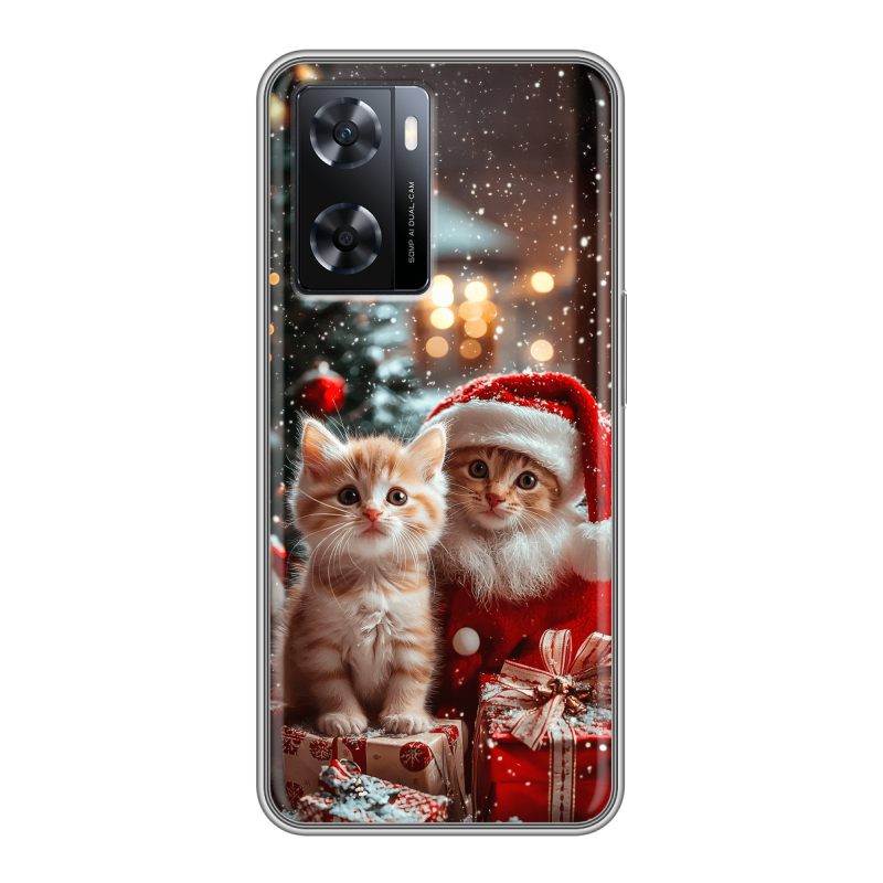 Силиконовый чехол на OPPO A57s с принтом Новый год Силиконовый чехол на OPPO A57s с принтом Новый год