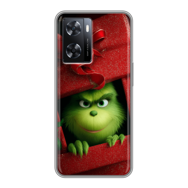 Силиконовый противоударный чехол на OPPO A57s с принтом Новый год Силиконовый противоударный чехол на OPPO A57s с принтом Новый год