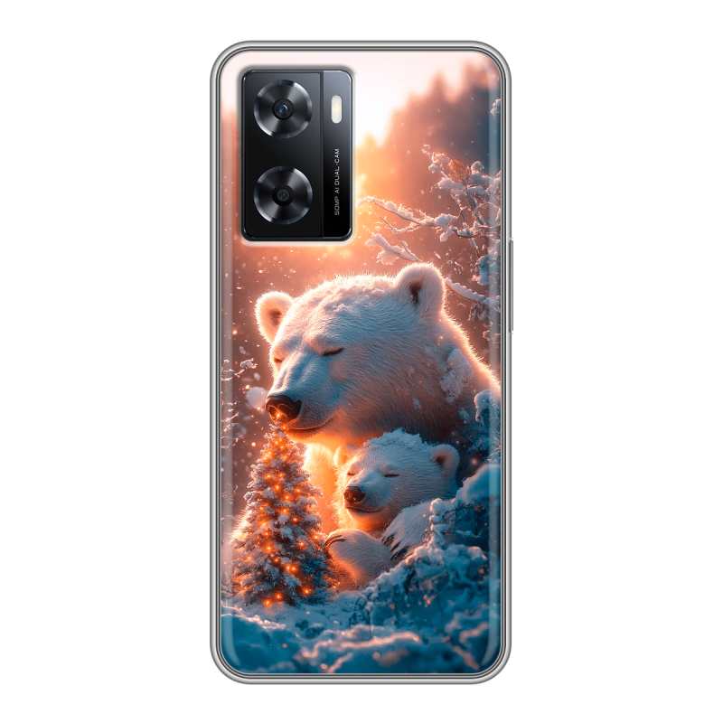 Силиконовый чехол на OPPO A57s с принтом Новый год Силиконовый чехол на OPPO A57s с принтом Новый год