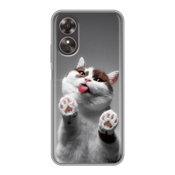 Силиконовый чехол на OPPO A17 с принтом Коты Силиконовый чехол на OPPO A17 с принтом Коты
