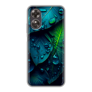 Силиконовый чехол на OPPO A17 с принтом Листья Силиконовый чехол на OPPO A17 с принтом Листья