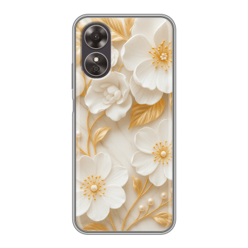 Силиконовый чехол на OPPO A17 с принтом Цветы Силиконовый чехол на OPPO A17 с принтом Цветы