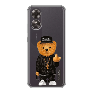 Силиконовый чехол на OPPO A17 с принтом Мишка Силиконовый чехол на OPPO A17 с принтом Мишка