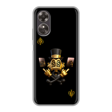 Силиконовый чехол на OPPO A17 с принтом Золотой скрудж макдак
