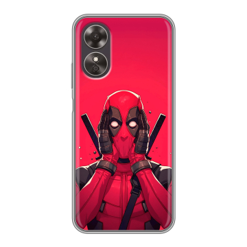 Силиконовый чехол на OPPO A17 с принтом Дедпул Deadpool