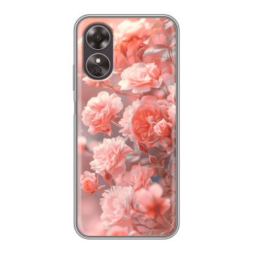 Силиконовый чехол на OPPO A17 с принтом Розы цветы Силиконовый чехол на OPPO A17 с принтом Розы цветы