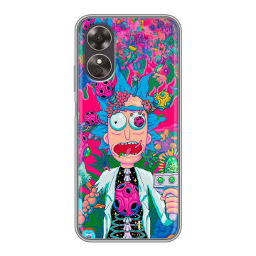 Силиконовый чехол на OPPO A17 с принтом Рик и Морти Rick Morty Силиконовый чехол на OPPO A17 с принтом Рик и Морти Rick Morty