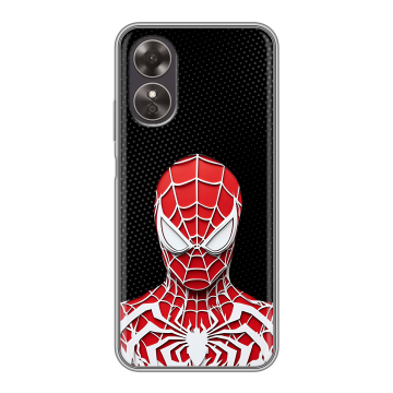 Силиконовый чехол на OPPO A17 с принтом человек паук spiderman