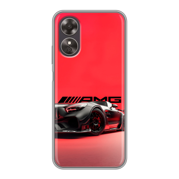 Силиконовый чехол на OPPO A17 с принтом Мерседес Mercedes AMG Силиконовый чехол на OPPO A17 с принтом Мерседес Mercedes AMG