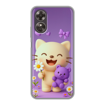 Силиконовый чехол на OPPO A17 с принтом для девочек Силиконовый чехол на OPPO A17 с принтом для девочек