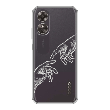Силиконовый чехол на OPPO A17 с принтом Сотворение мира Силиконовый чехол на OPPO A17 с принтом Сотворение мира