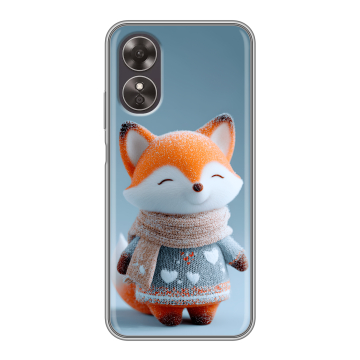 Силиконовый чехол на OPPO A17 с принтом Лиса Силиконовый чехол на OPPO A17 с принтом Лиса