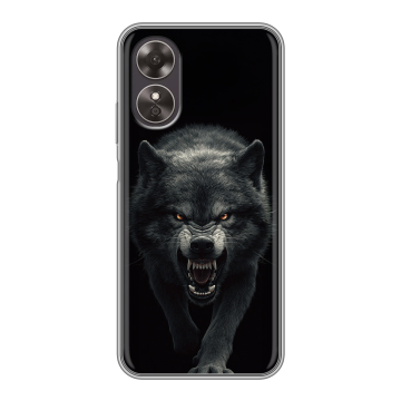 Силиконовый чехол на OPPO A17 с принтом Волк Силиконовый чехол на OPPO A17 с принтом Волк
