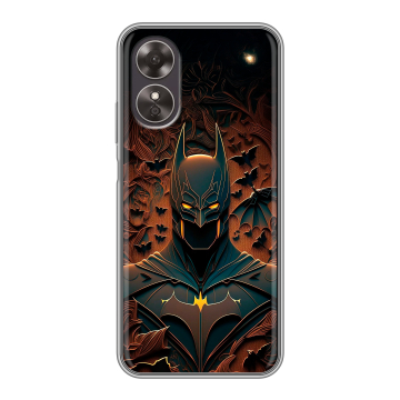 Силиконовый чехол на OPPO A17 с принтом Batman Бэтмен