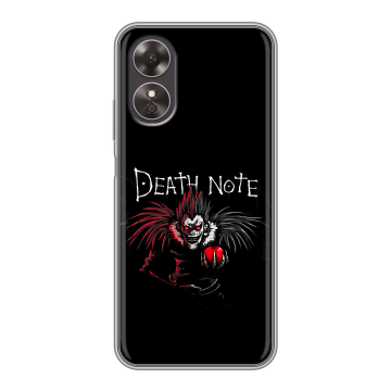 Силиконовый чехол на OPPO A17 с принтом Death note Тетрадь смерти Силиконовый чехол на OPPO A17 с принтом Death note Тетрадь смерти
