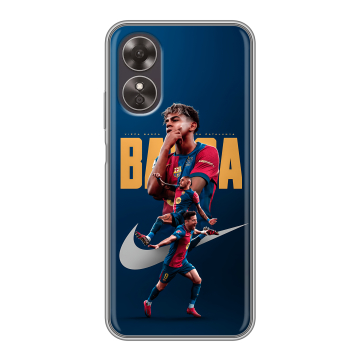 Силиконовый чехол на OPPO A17 с принтом Барселона Barca Yamal Силиконовый чехол на OPPO A17 с принтом Барселона Barca Yamal