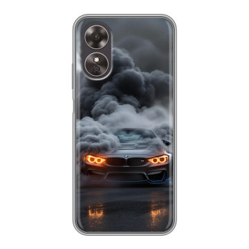 Силиконовый чехол на OPPO A17 с принтом BMW БМВ
