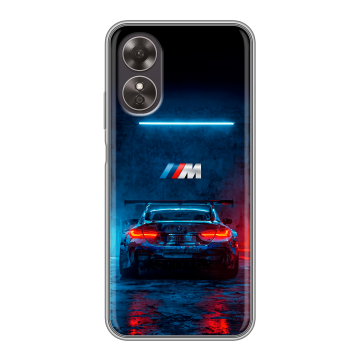Силиконовый чехол на OPPO A17 с принтом BMW БМВ Силиконовый чехол на OPPO A17 с принтом BMW БМВ