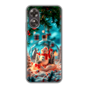 Силиконовый чехол на OPPO A17 с принтом Новый год Силиконовый чехол на OPPO A17 с принтом Новый год