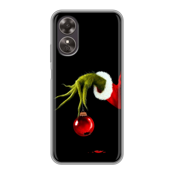 Силиконовый чехол на OPPO A17 с принтом Новый год Гринч Силиконовый чехол на OPPO A17 с принтом Новый год Гринч