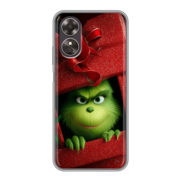 Силиконовый чехол на OPPO A17 с принтом Новый год