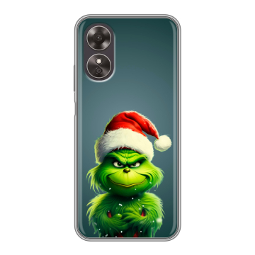 Силиконовый чехол на OPPO A17 с принтом Новый год