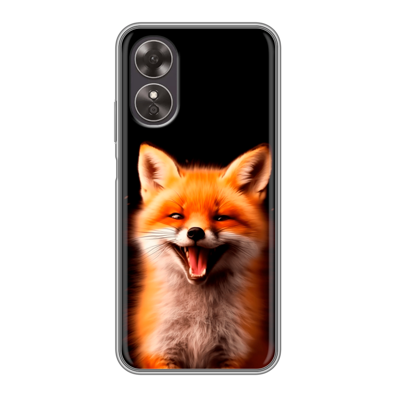Силиконовый чехол на OPPO A17 с принтом Лиса Силиконовый чехол на OPPO A17 с принтом Лиса