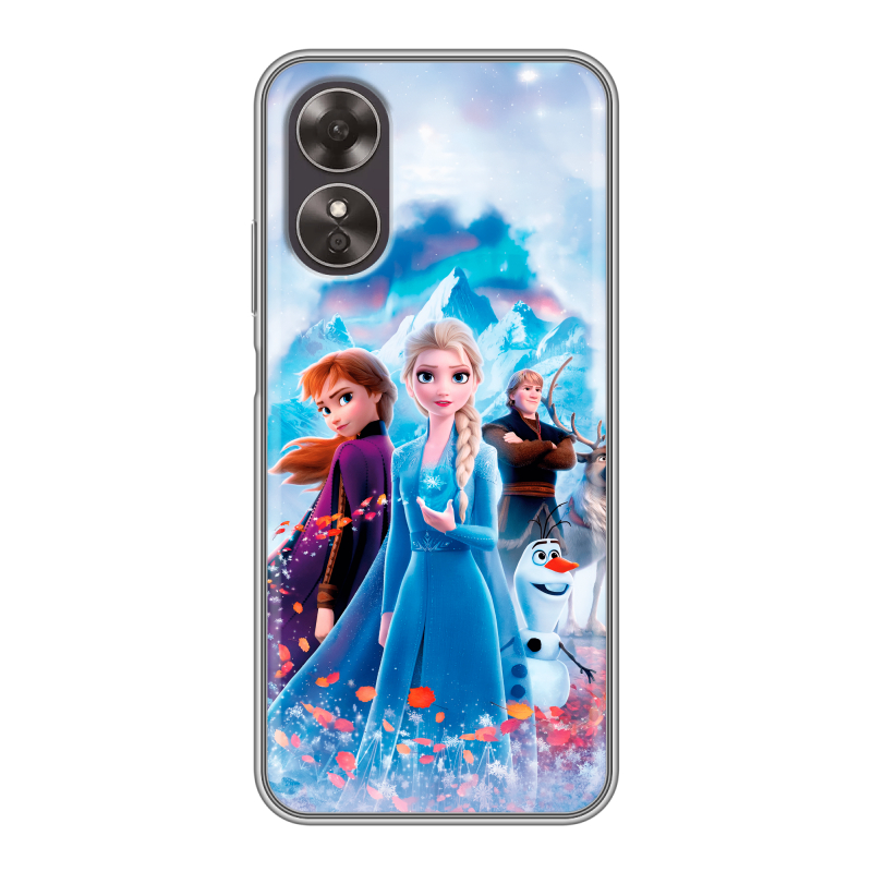 Силиконовый чехол на OPPO A17 с принтом Холодное сердце Frozen Силиконовый чехол на OPPO A17 с принтом Холодное сердце Frozen