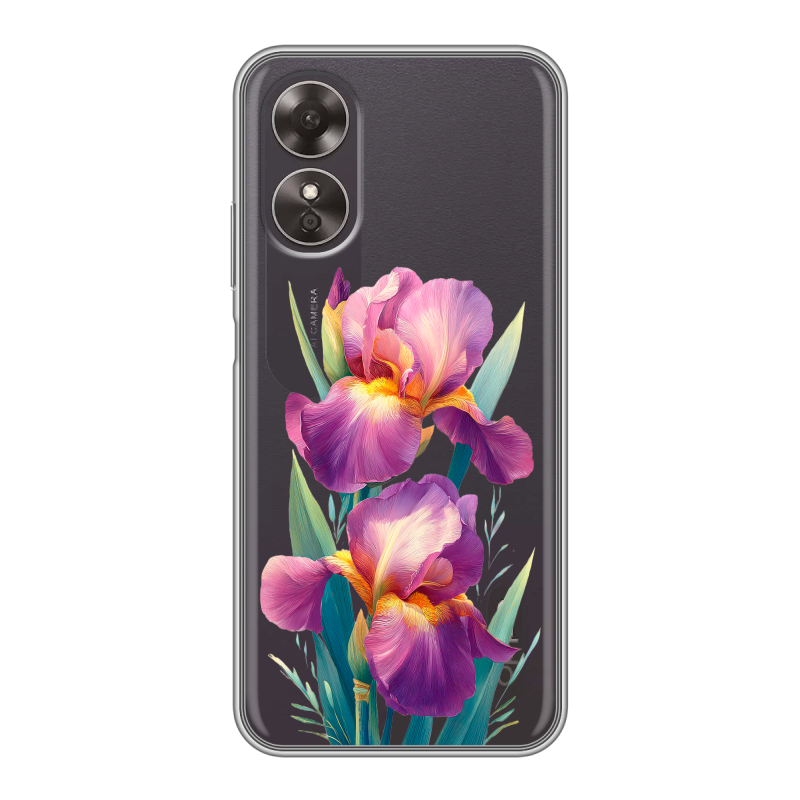 Силиконовый чехол на OPPO A17 с принтом Цветы орхидеи Силиконовый чехол на OPPO A17 с принтом Цветы орхидеи