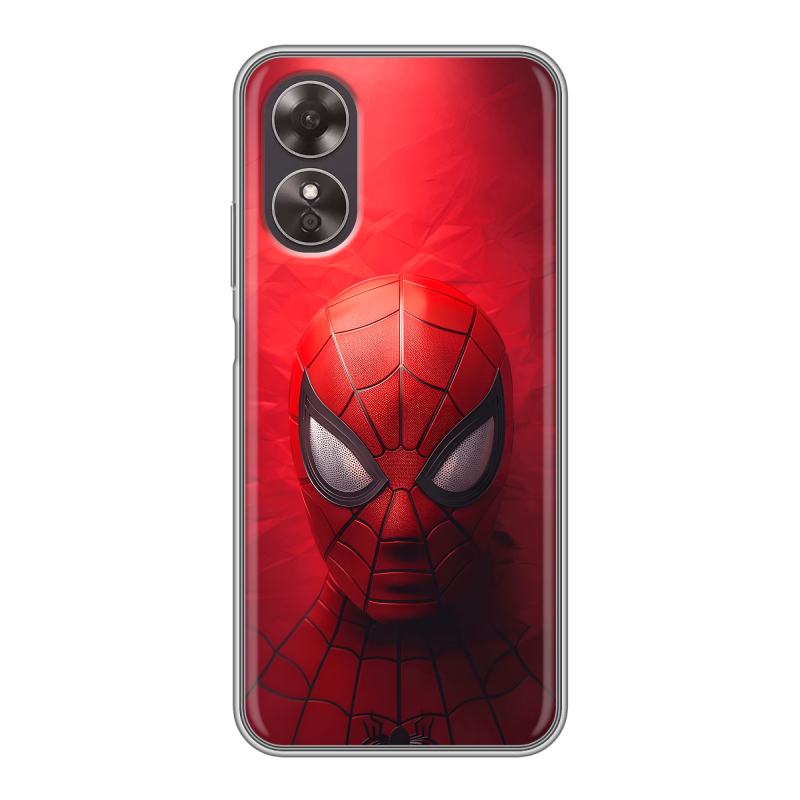 Силиконовый чехол на OPPO A17 с принтом Spiderman Человек паук Силиконовый чехол на OPPO A17 с принтом Spiderman Человек паук