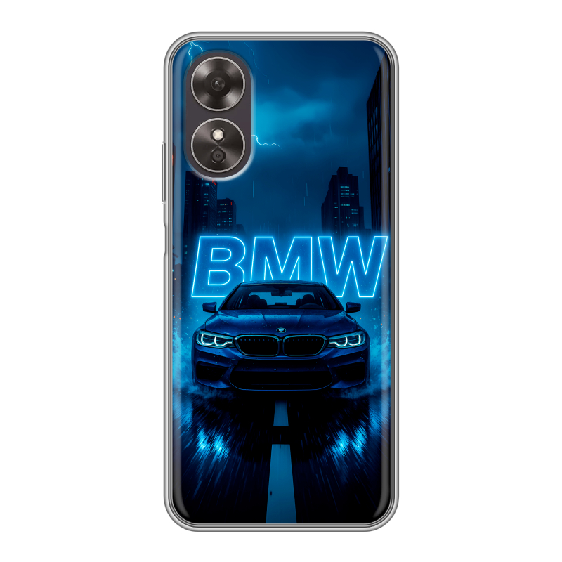 Силиконовый чехол на OPPO A17 с принтом BMW БМВ Силиконовый чехол на OPPO A17 с принтом BMW БМВ