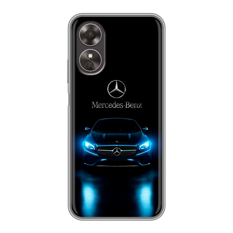 Силиконовый чехол на OPPO A17 с принтом Mercedes Мерседес Силиконовый чехол на OPPO A17 с принтом Mercedes Мерседес