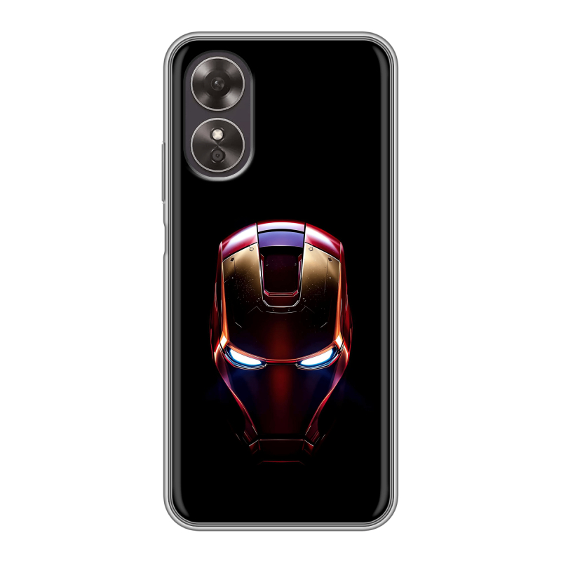 Силиконовый чехол на OPPO A17 с принтом IronMan Железный человек Силиконовый чехол на OPPO A17 с принтом IronMan Железный человек