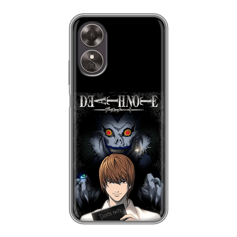 Силиконовый чехол на OPPO A17 с принтом Death note Тетрадь смерти Силиконовый чехол на OPPO A17 с принтом Death note Тетрадь смерти