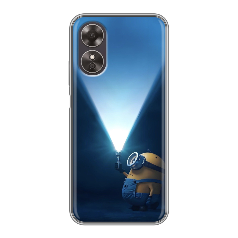 Силиконовый чехол на OPPO A17 с принтом Миньоны Силиконовый чехол на OPPO A17 с принтом Миньоны