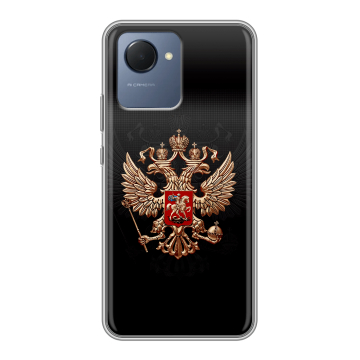 Силиконовый чехол на Realme Narzo 50i Prime с принтом Герб России