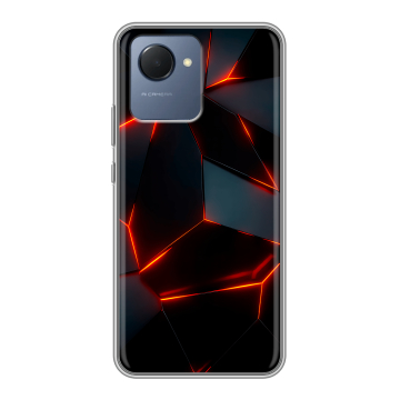 Силиконовый чехол на Realme Narzo 50i Prime с принтом Яркие абстракции