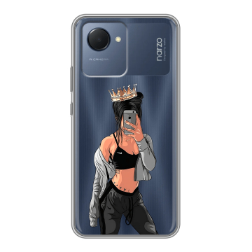 Силиконовый чехол на Realme Narzo 50i Prime с принтом Женские принты