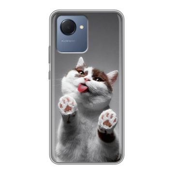 Силиконовый чехол на Realme Narzo 50i Prime с принтом Коты