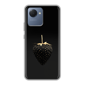 Силиконовый чехол на Realme Narzo 50i Prime с принтом Черная клубника
