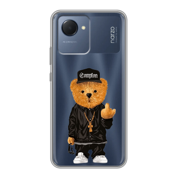 Силиконовый чехол на Realme Narzo 50i Prime с принтом Мишка Силиконовый чехол на Realme Narzo 50i Prime с принтом Мишка