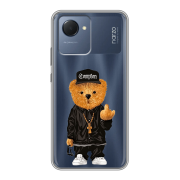 Силиконовый чехол на Realme Narzo 50i Prime с принтом Плюшевый медведь Силиконовый чехол на Realme Narzo 50i Prime с принтом Плюшевый медведь