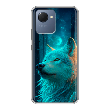 Силиконовый чехол на Realme Narzo 50i Prime с принтом бабочки саккура Силиконовый чехол на Realme Narzo 50i Prime с принтом бабочки саккура