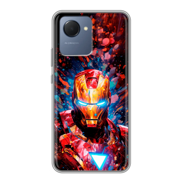Силиконовый чехол на Realme Narzo 50i Prime с принтом Железный человек Ironman Силиконовый чехол на Realme Narzo 50i Prime с принтом Железный человек Ironman