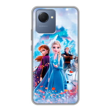 Силиконовый чехол на Realme Narzo 50i Prime с принтом Холодное сердце Frozen Силиконовый чехол на Realme Narzo 50i Prime с принтом Холодное сердце Frozen