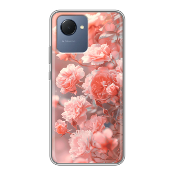Силиконовый чехол на Realme Narzo 50i Prime с принтом Розы цветы Силиконовый чехол на Realme Narzo 50i Prime с принтом Розы цветы