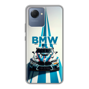 Силиконовый чехол на Realme Narzo 50i Prime с принтом БМВ BMW Силиконовый чехол на Realme Narzo 50i Prime с принтом БМВ BMW