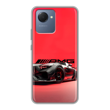 Силиконовый чехол на Realme Narzo 50i Prime с принтом Мерседес Mercedes AMG