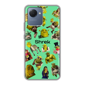 Силиконовый чехол на Realme Narzo 50i Prime с принтом Шрек Shrek